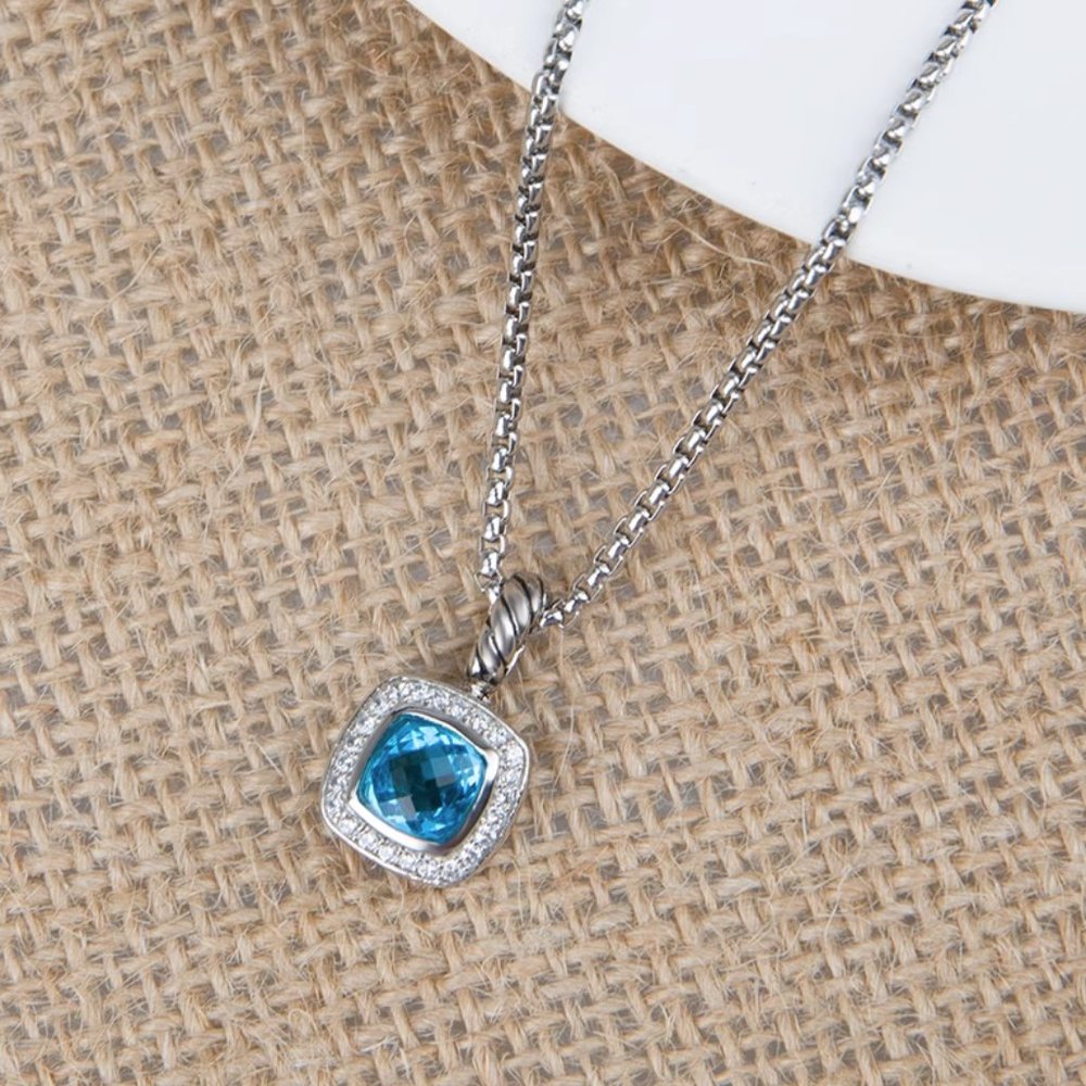 7mm DY Blue Diamond Necklace